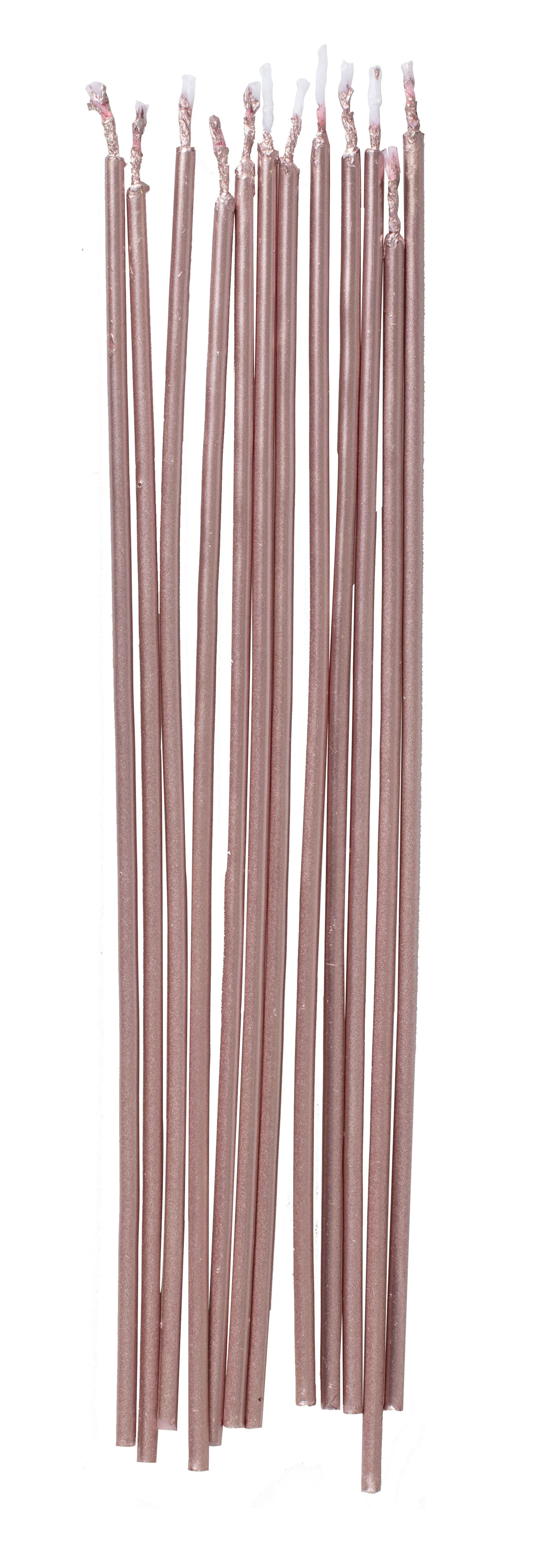 12 candeline in oro rosa 18cm