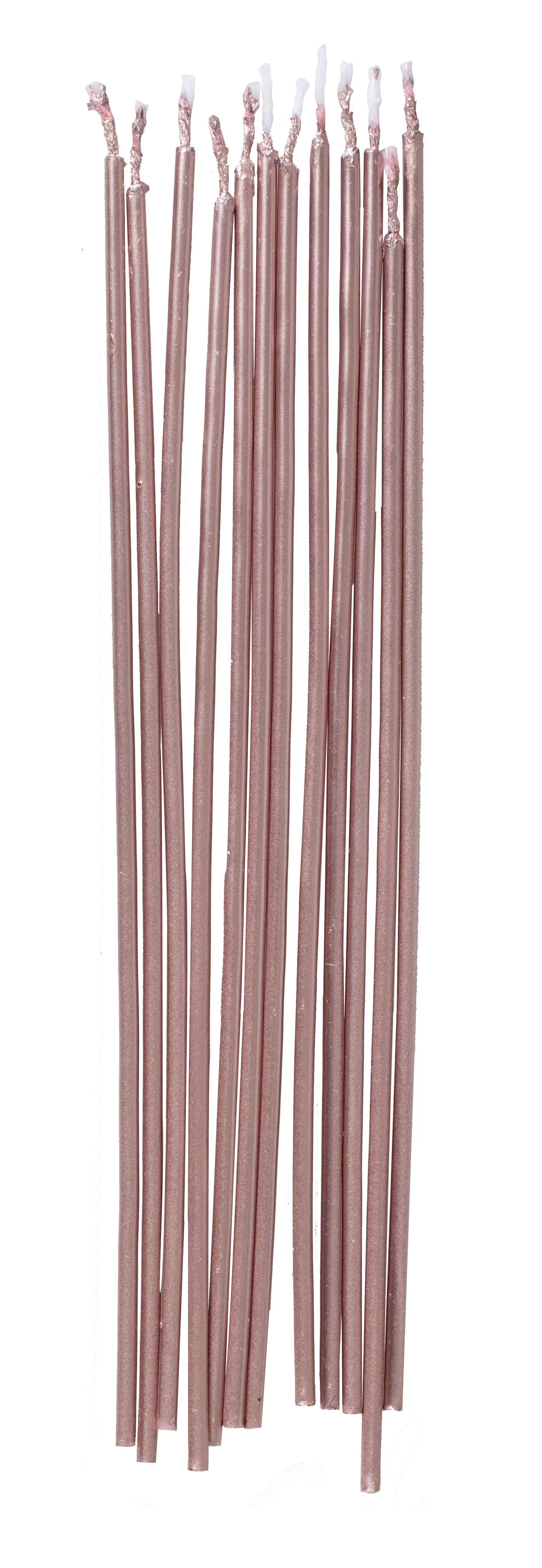 12 candeline in oro rosa 18cm