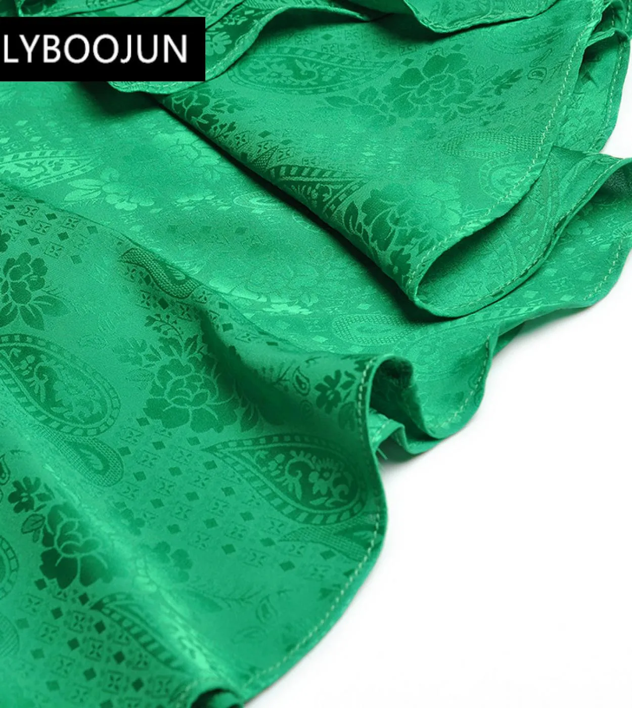 Abiti da donna 2023 Runway Designer di lusso Alta qualità Elegante estate O Collo Lanterna Manica lunga Natica avvolgente Dr