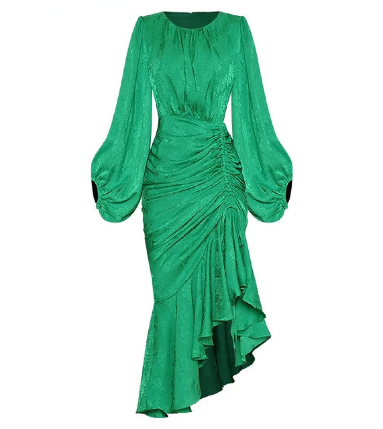 Abiti da donna 2023 Runway Designer di lusso Alta qualità Elegante estate O Collo Lanterna Manica lunga Natica avvolgente Dr