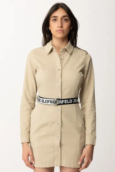 Abito chemisier con cintura TWILL