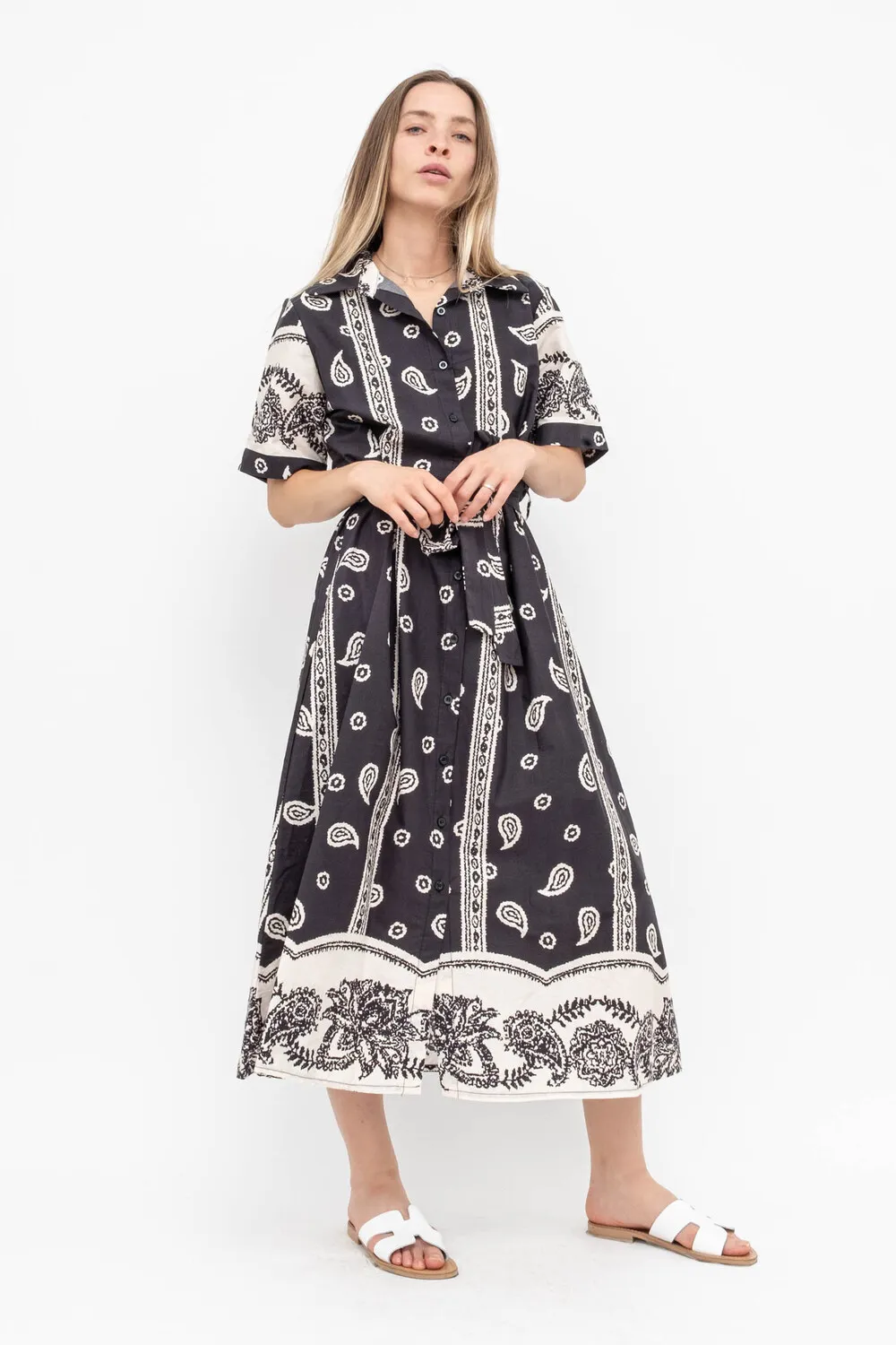 ABITO CHEMISIER MAN CORTA  FANT. PAISLEY
