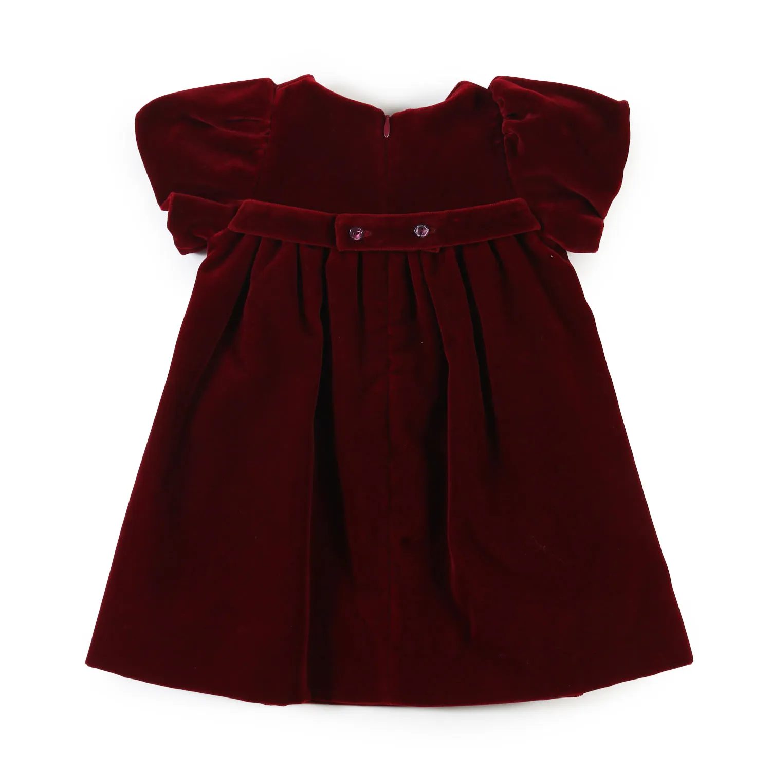 Abito La Stupenderia In Velluto Bordeaux Bimba