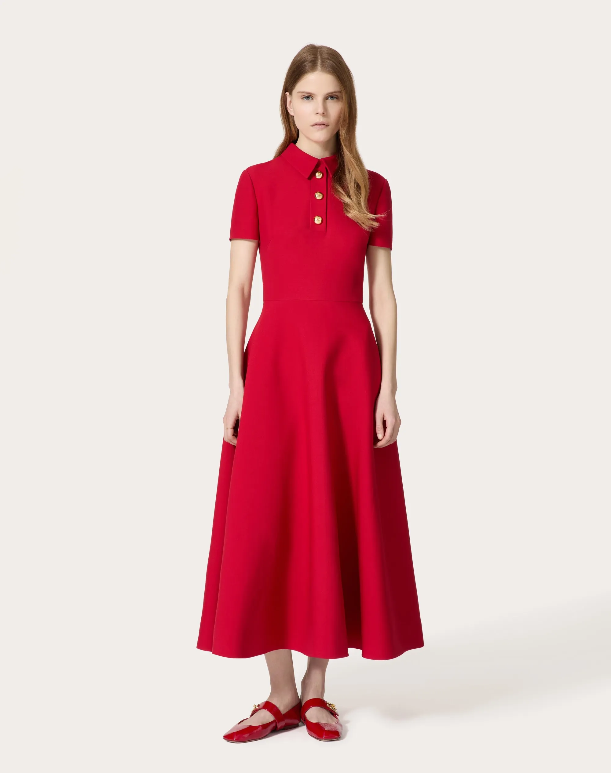 ABITO MIDI IN CREPE COUTURE