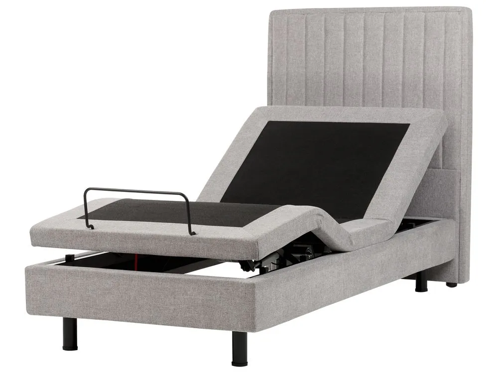 Adjustable Bed Fabric DUKE II 90 x 200 cm (EU Single) Light Grey