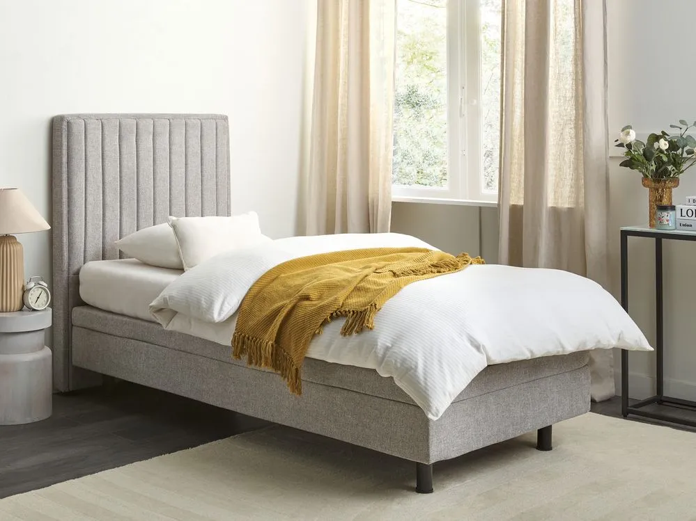Adjustable Bed Fabric DUKE II 90 x 200 cm (EU Single) Light Grey