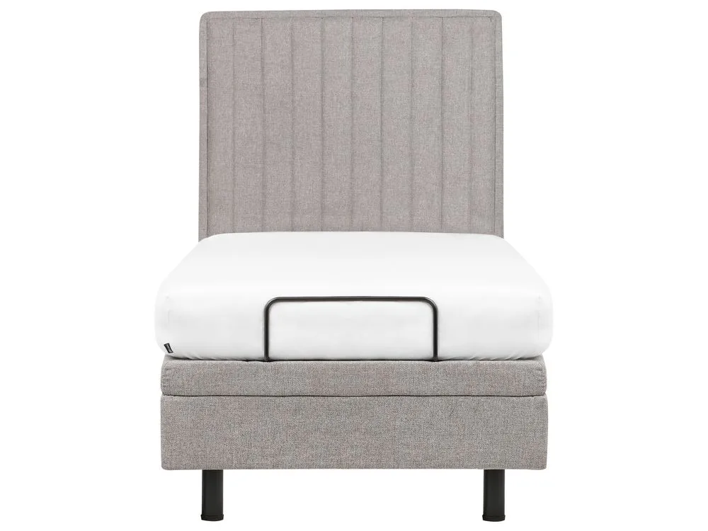 Adjustable Bed Fabric DUKE II 90 x 200 cm (EU Single) Light Grey
