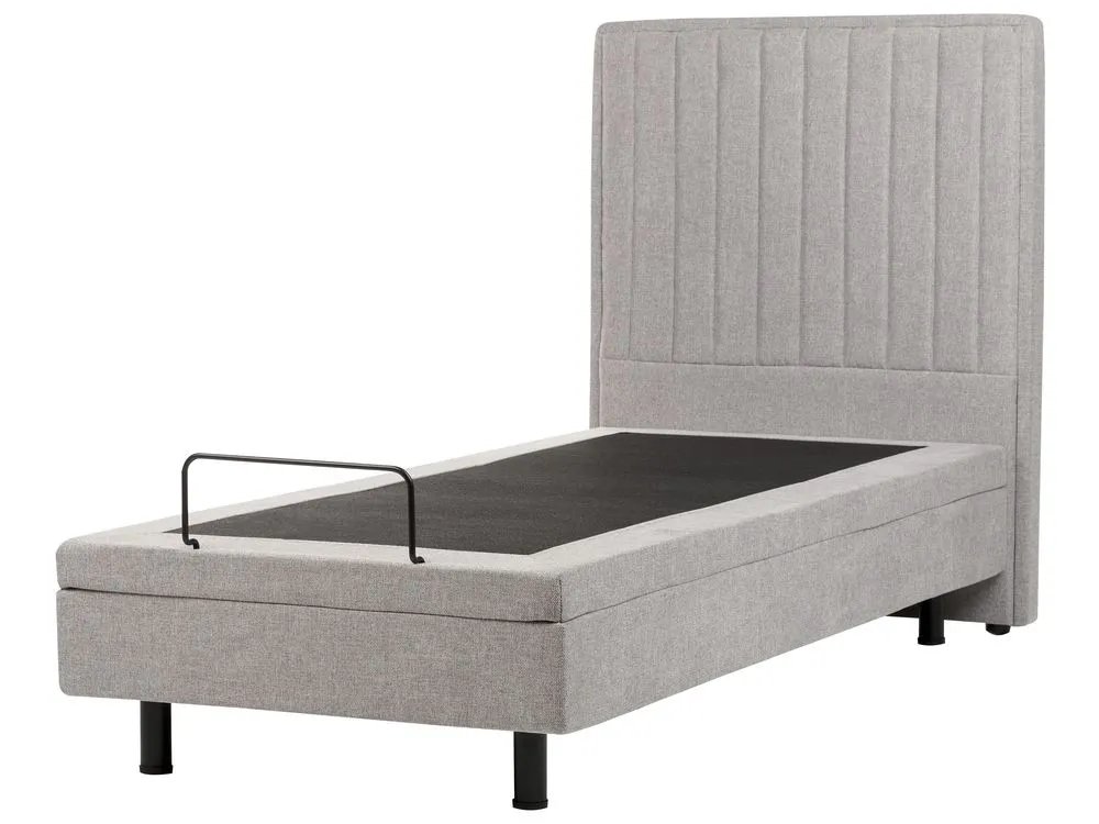 Adjustable Bed Fabric DUKE II 90 x 200 cm (EU Single) Light Grey