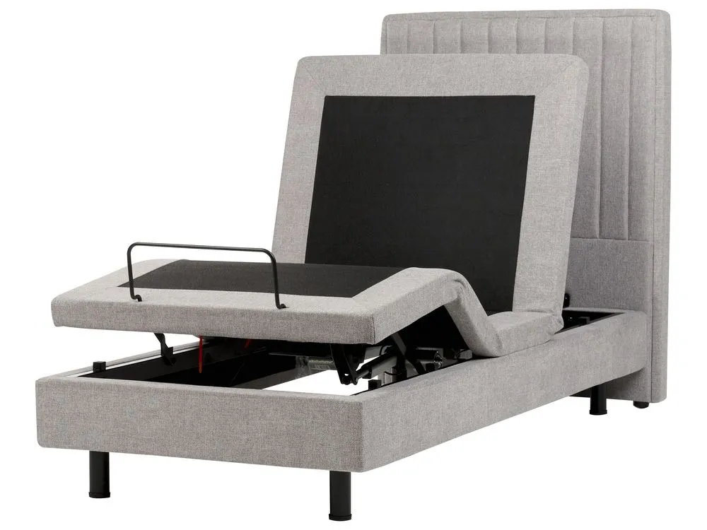 Adjustable Bed Fabric DUKE II 90 x 200 cm (EU Single) Light Grey