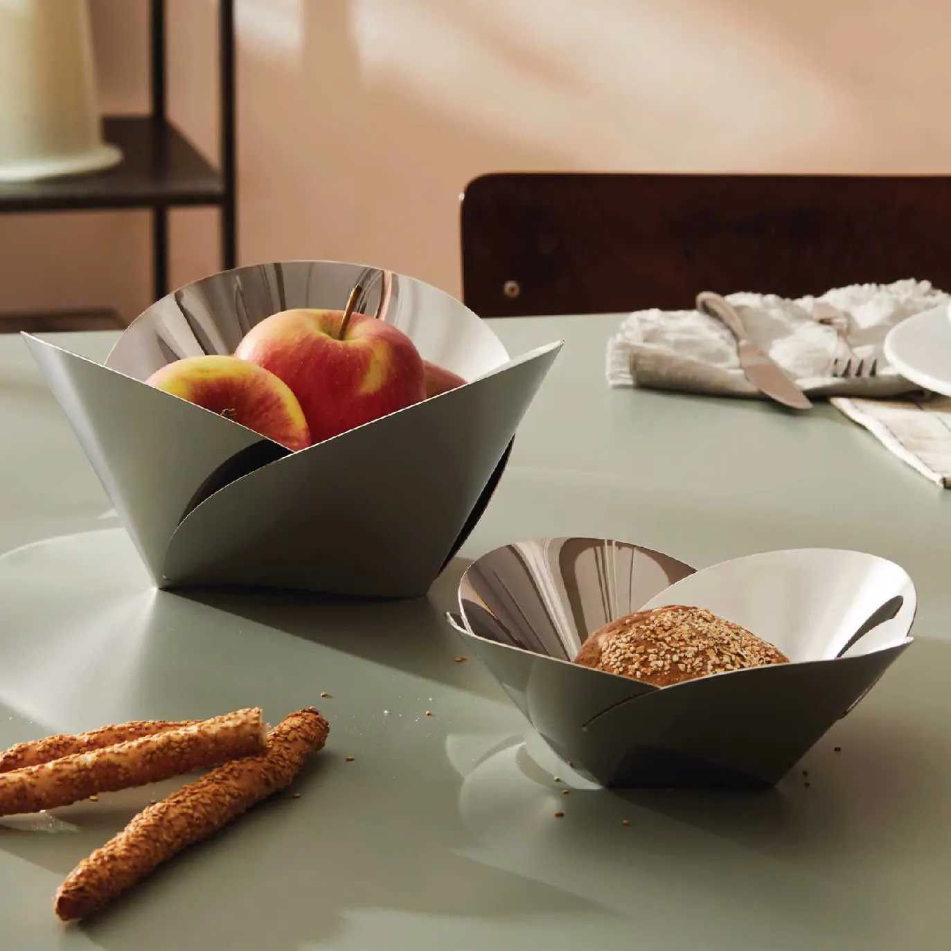 Alessi  Cestino piccolo in acciaio inossidabile dal design moderno ed elegante Pianissimo
