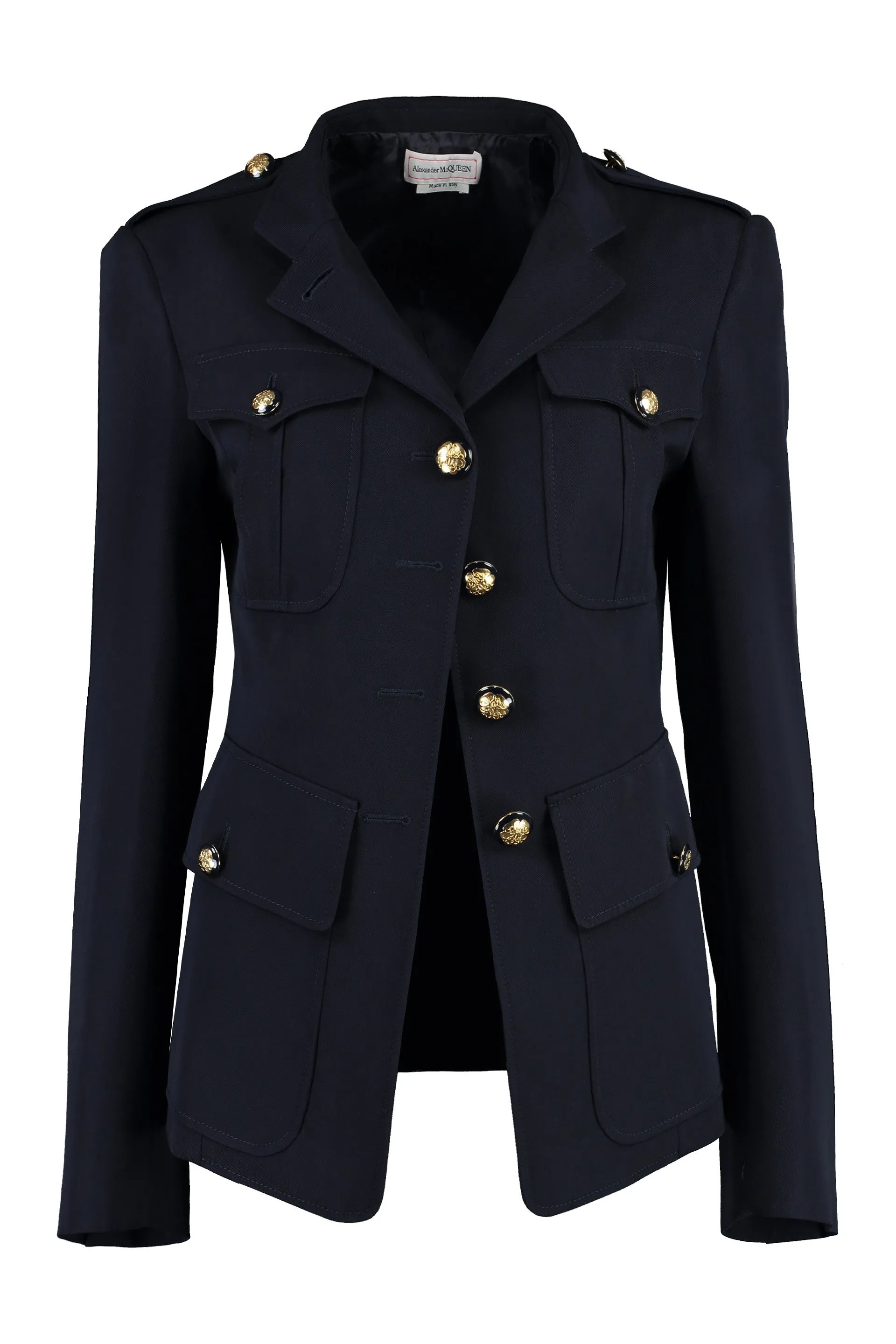 Alexander McQueen Giacca in lana e cotone
