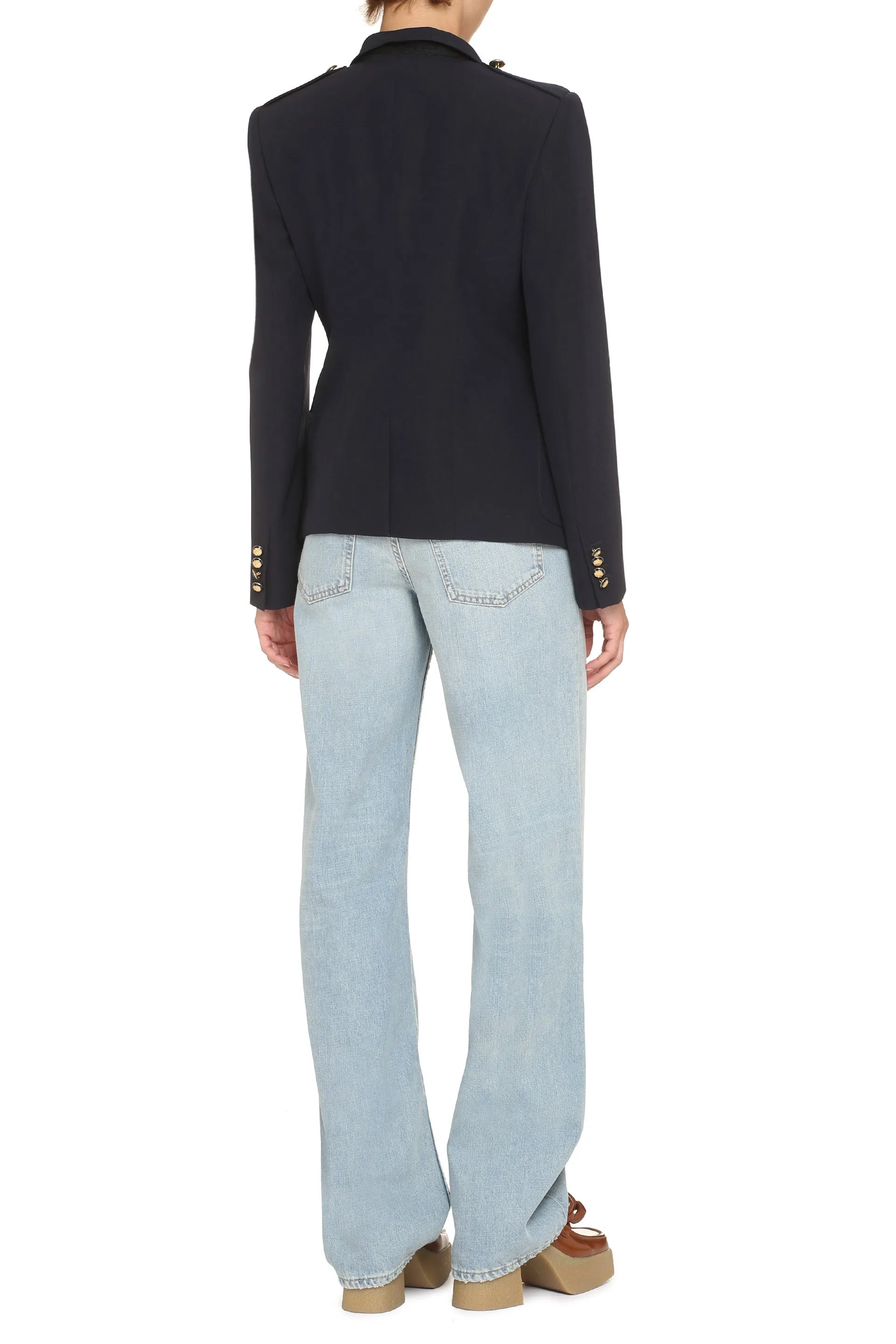 Alexander McQueen Giacca in lana e cotone