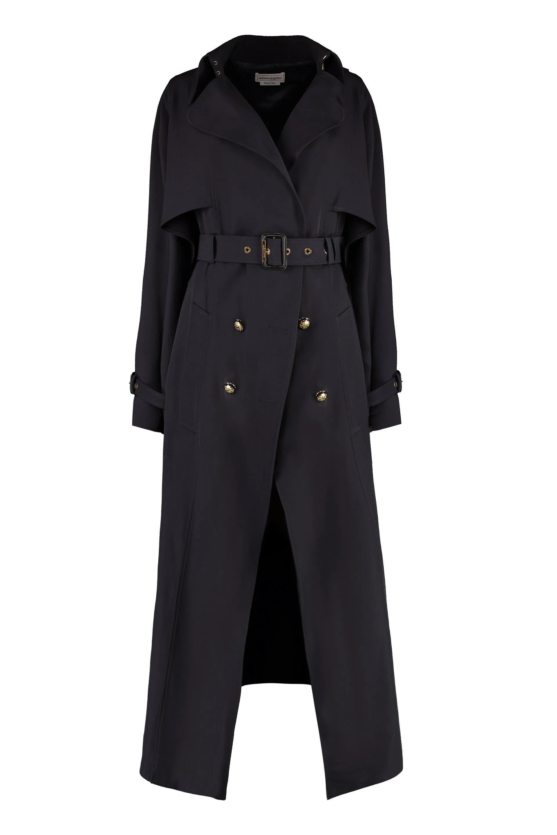 Alexander McQueen Trench coat in lana e cotone