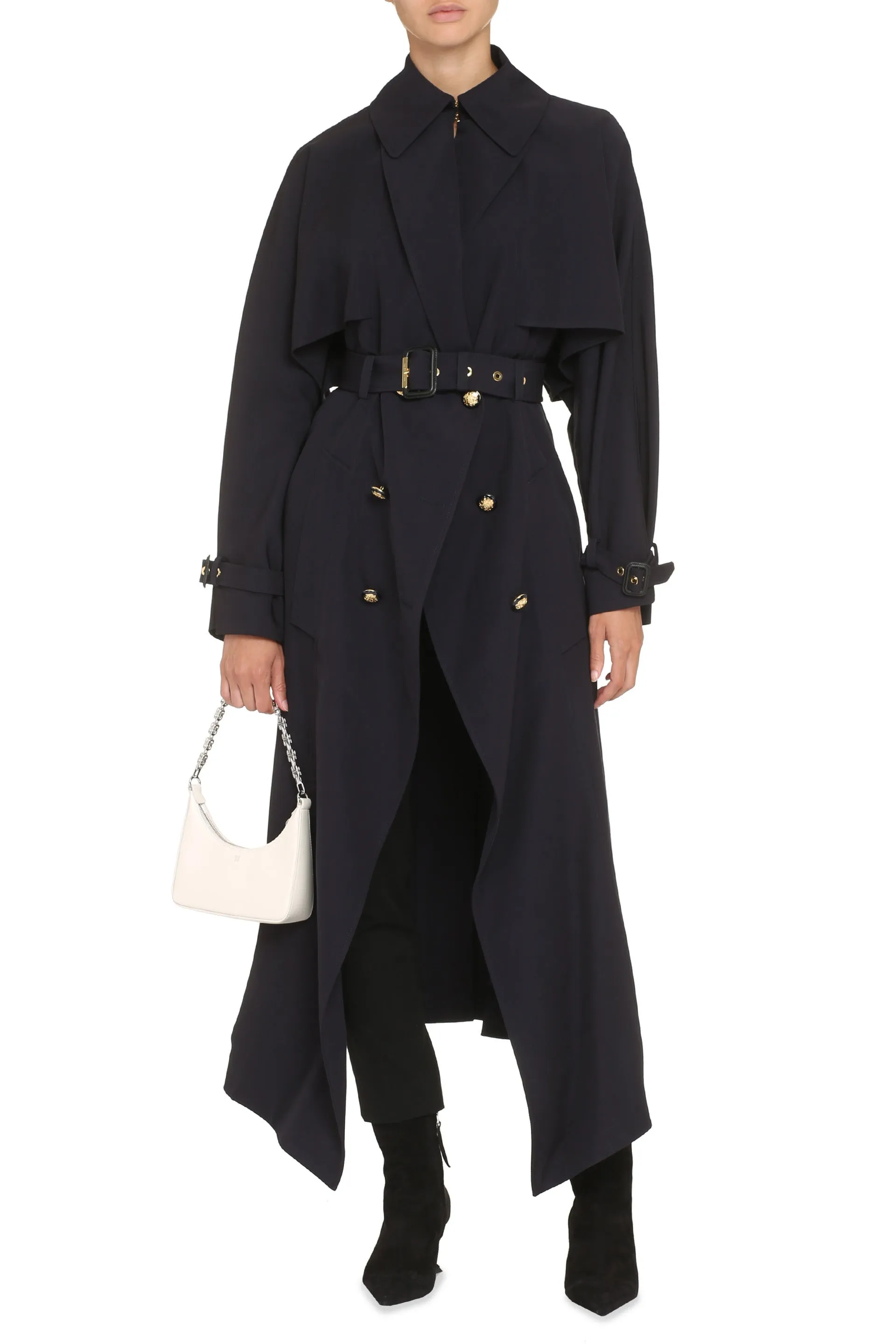 Alexander McQueen Trench coat in lana e cotone