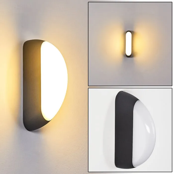 Arvier Applique da esterno LED Nero, 1-Luce