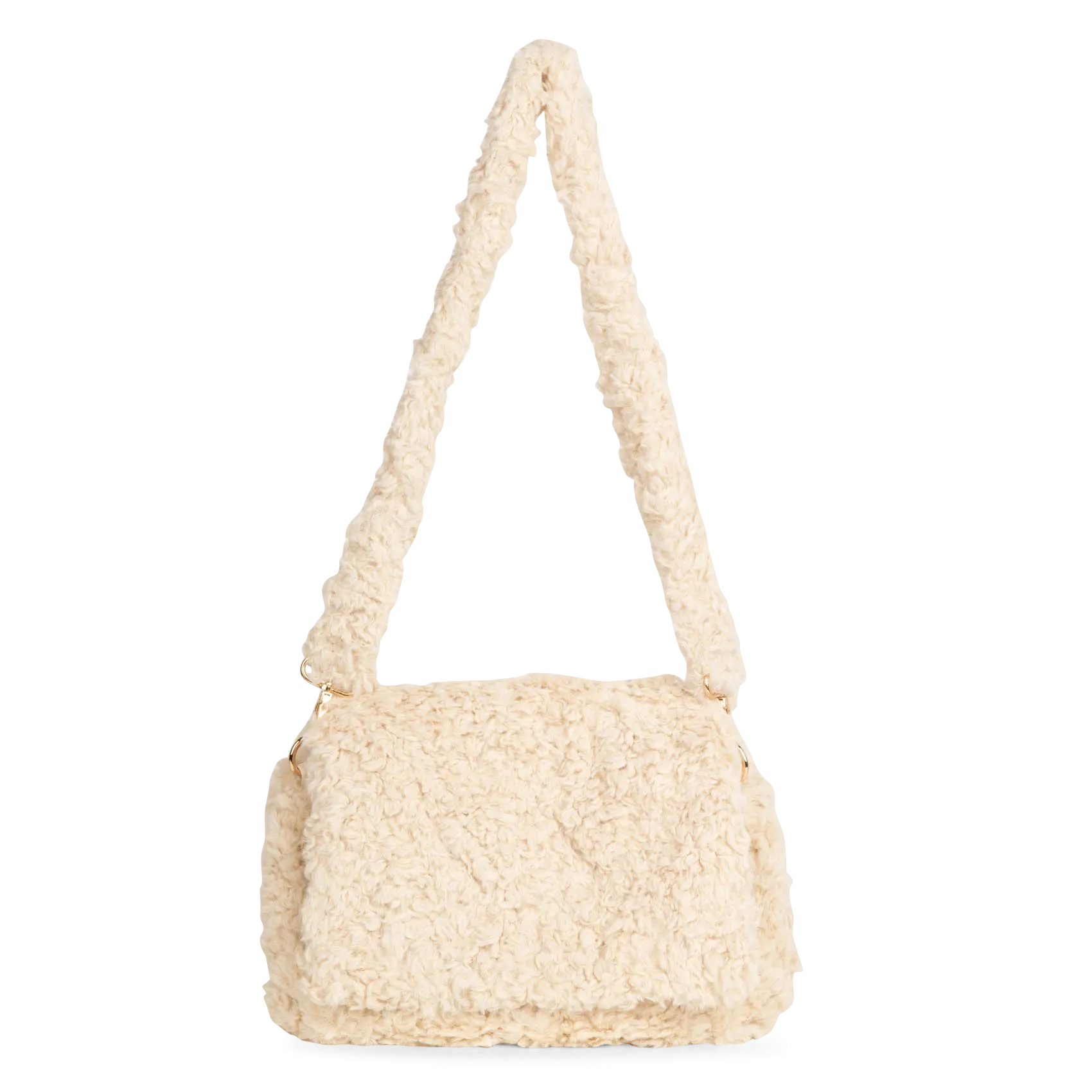  AU PRINTEMPS PARIS   Borsa a tracolla in sherpa | Bianco