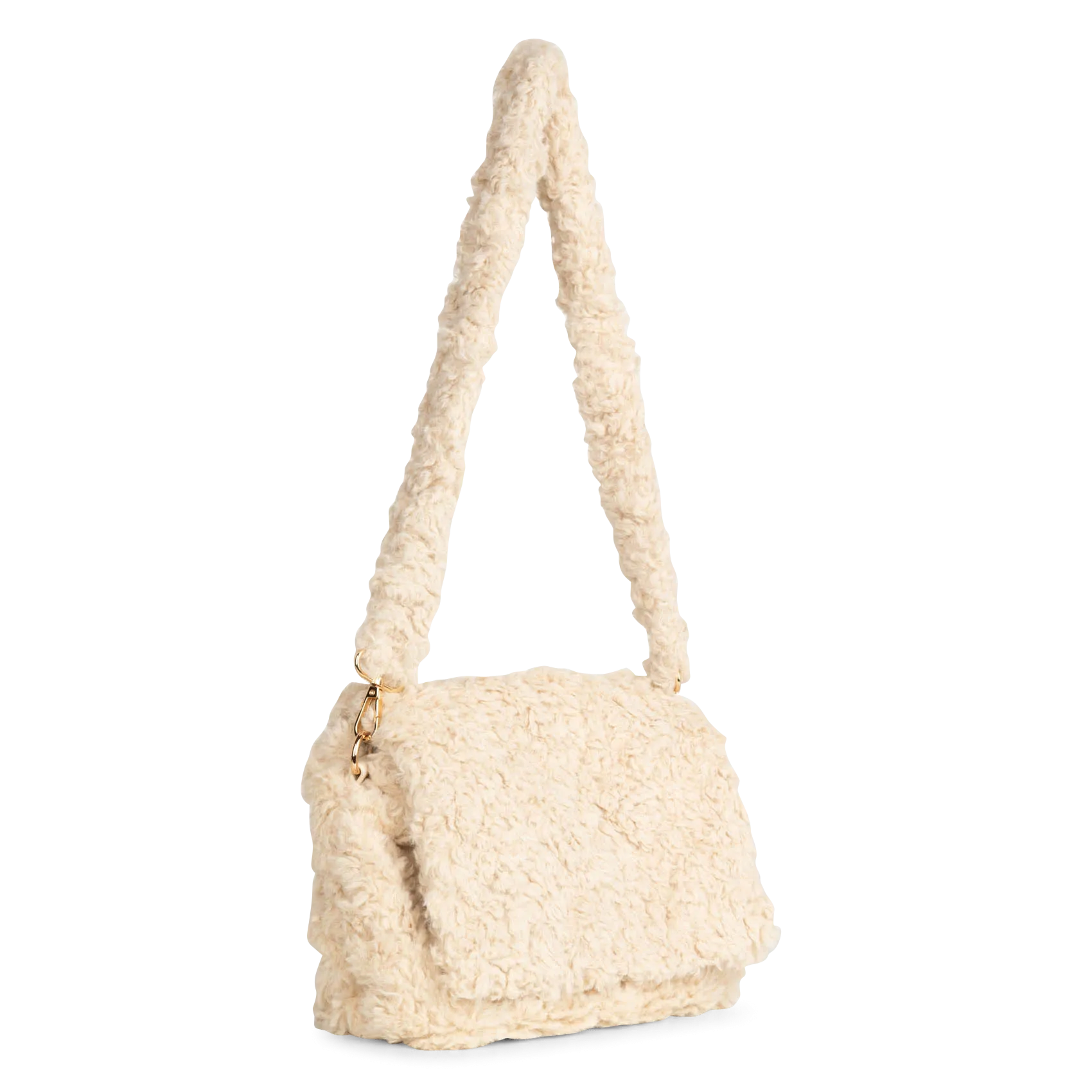  AU PRINTEMPS PARIS   Borsa a tracolla in sherpa | Bianco