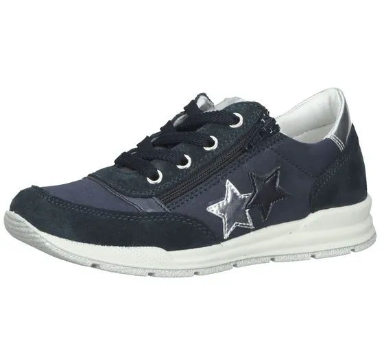Bama sneaker per bambini scarpe in vera pelle con plantare estraibile 1095812 blu/argento