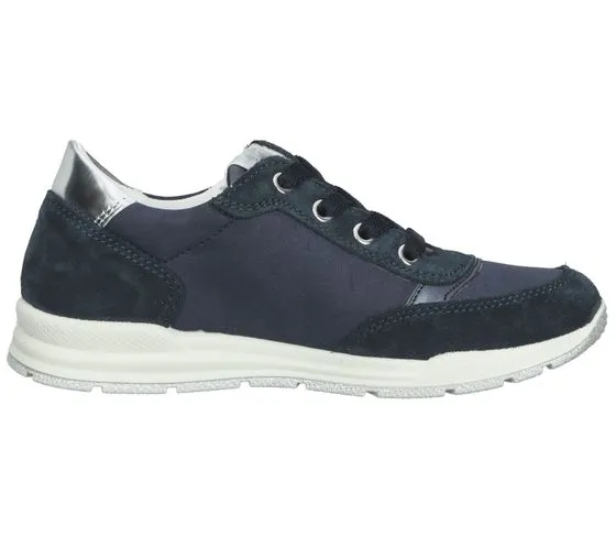 Bama sneaker per bambini scarpe in vera pelle con plantare estraibile 1095812 blu/argento
