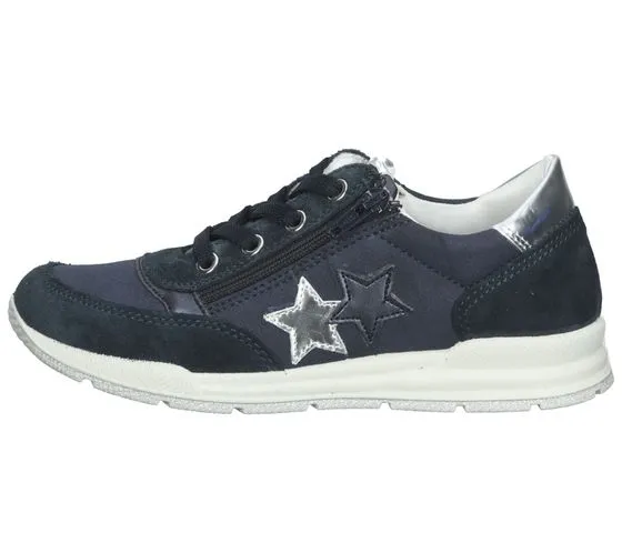 Bama sneaker per bambini scarpe in vera pelle con plantare estraibile 1095812 blu/argento