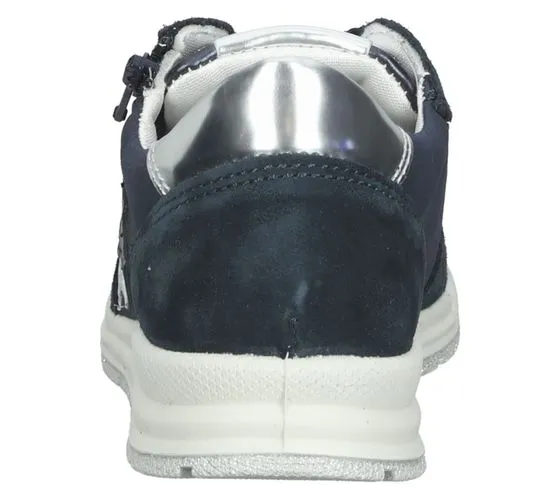 Bama sneaker per bambini scarpe in vera pelle con plantare estraibile 1095812 blu/argento