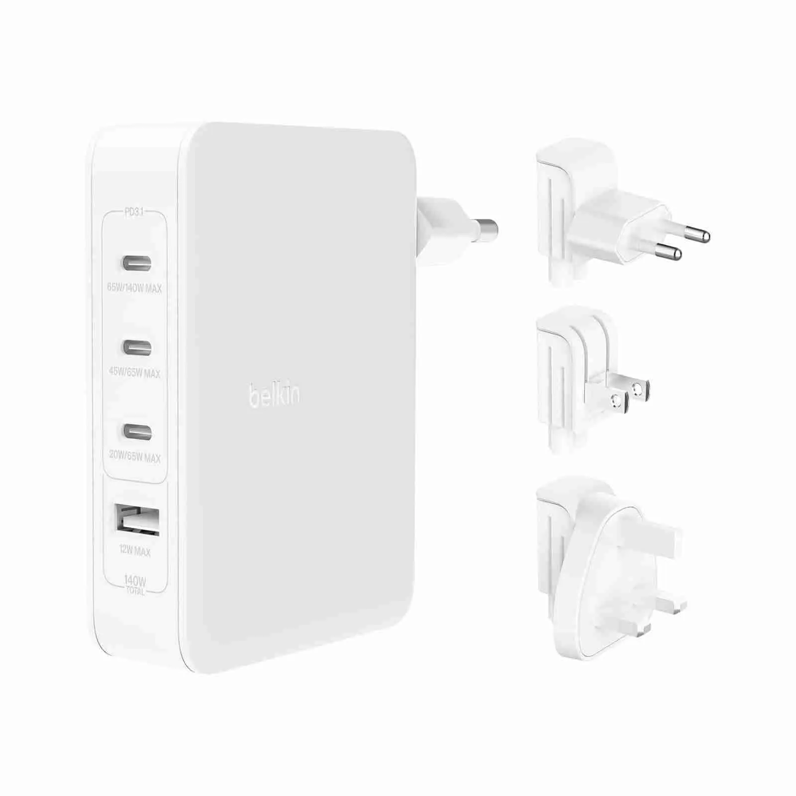 Belkin Caricabatterie Nuovo, 4 Porte, Tecnologia GaN 140W