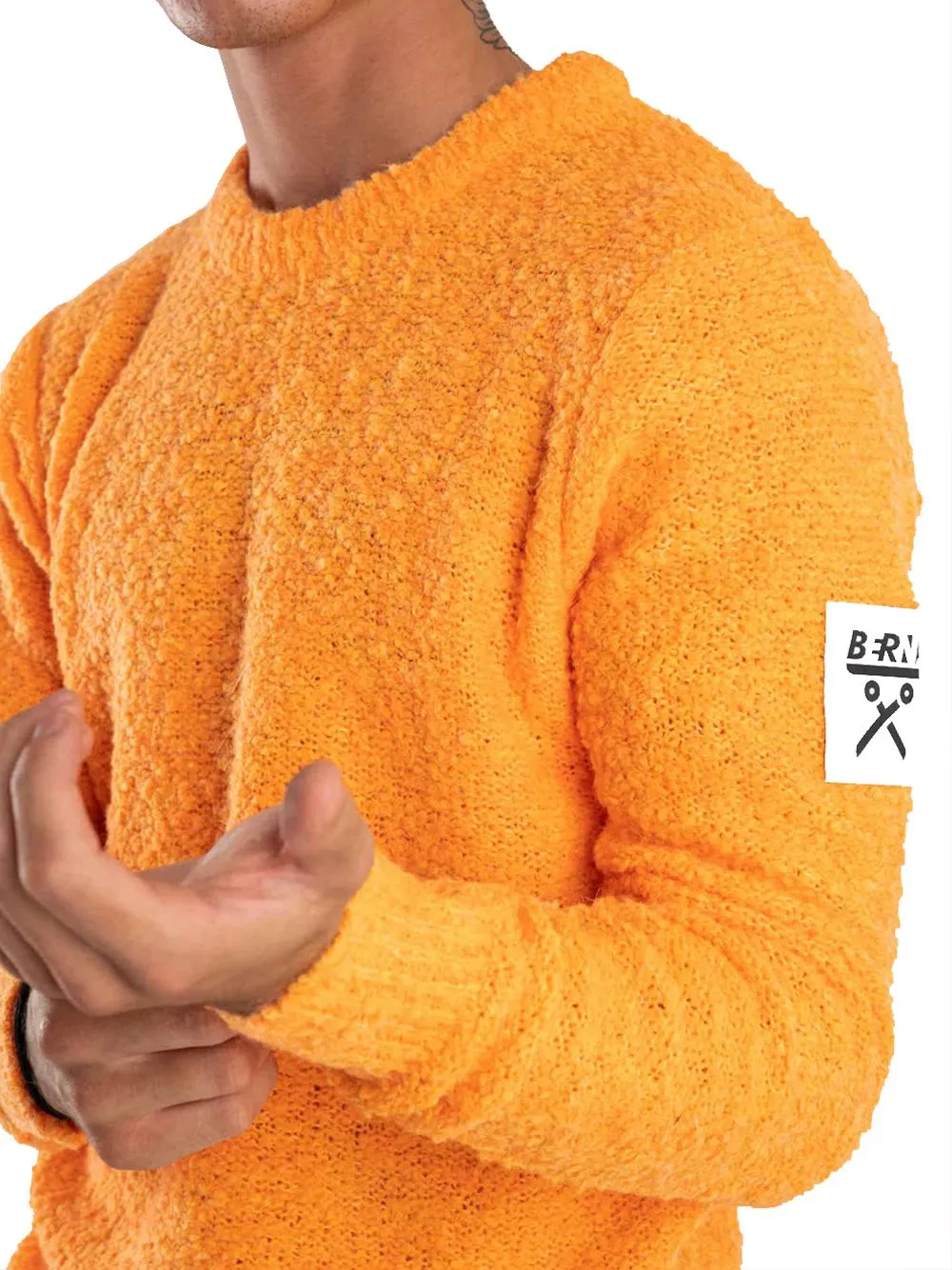 Berna M Girocollo Rasato Rov. - Arancio