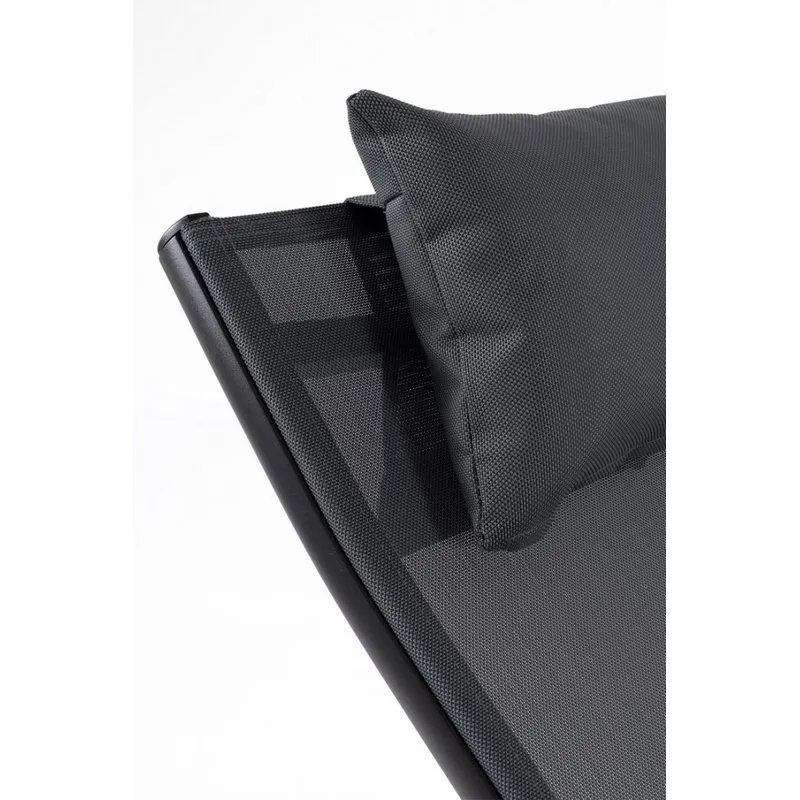 Bizzotto outdoor Chaise longue con poggiatesta Krion antracite jx55