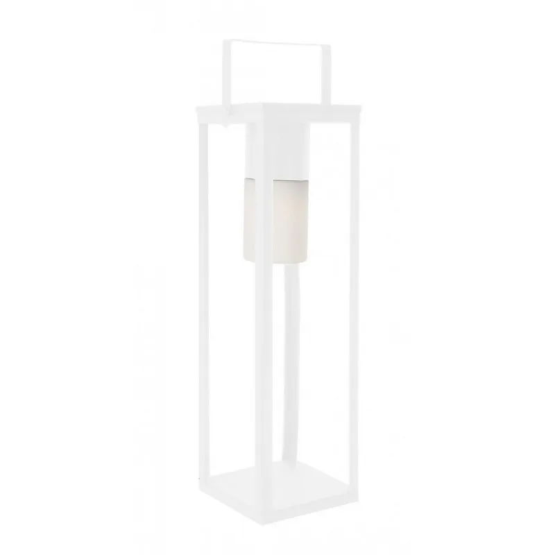 Bizzotto outdoor Lampada solar led quadrata bianco con manico h75