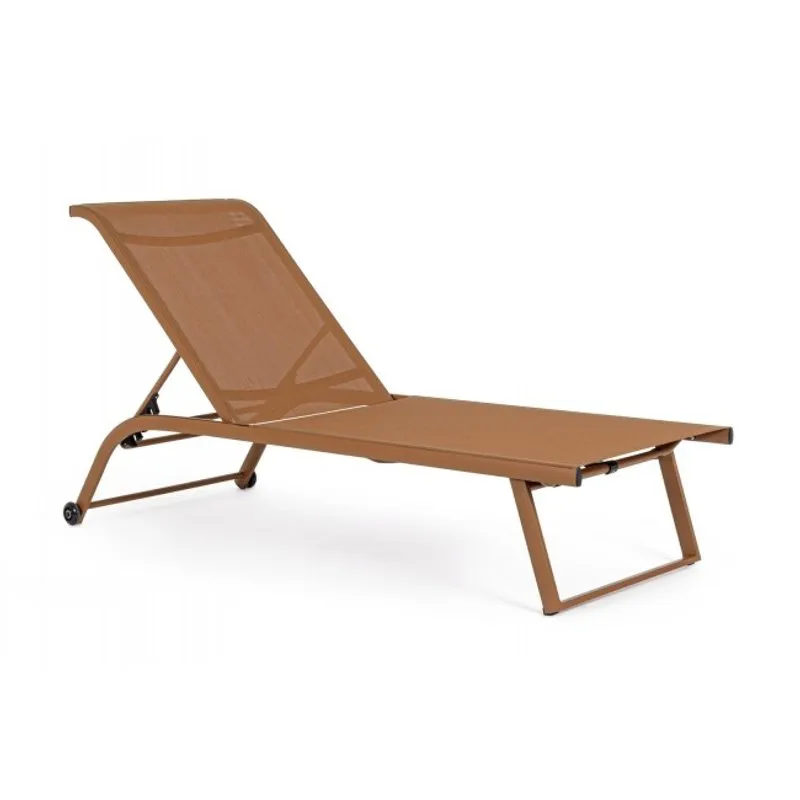 Bizzotto outdoor Set 2 lettini con ruote Taylor pecan