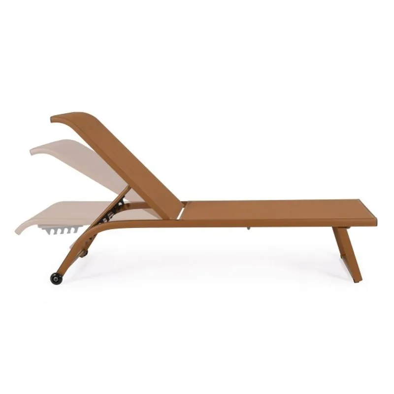 Bizzotto outdoor Set 2 lettini con ruote Taylor pecan