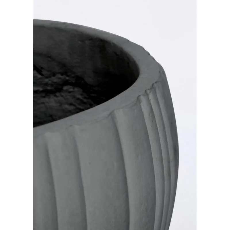 Bizzotto outdoor Set 3 porta vaso Halong tondo grigio