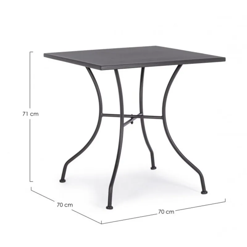 Bizzotto outdoor Tavolo Kelsie antracite 70x70