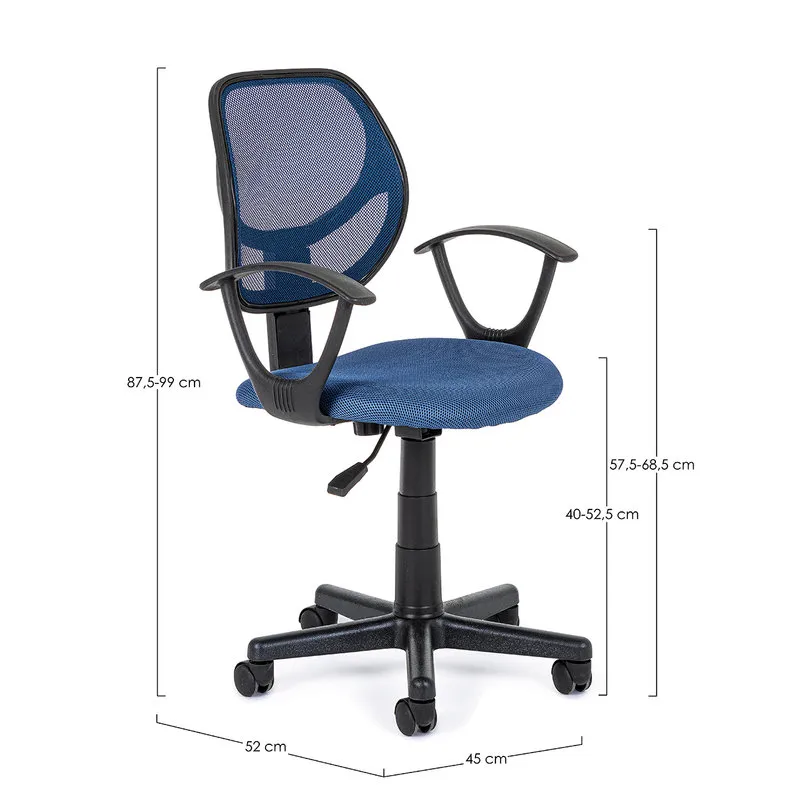 Bizzotto Sedia ufficio Ella blu