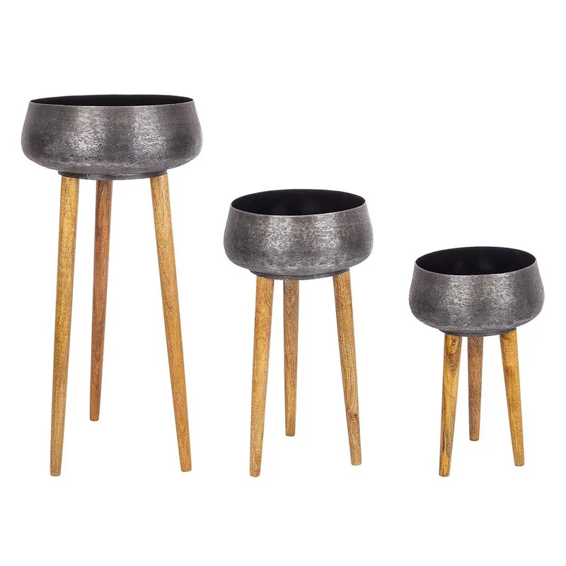 Bizzotto Set 3 p.vaso Varanasi treppiede to nero