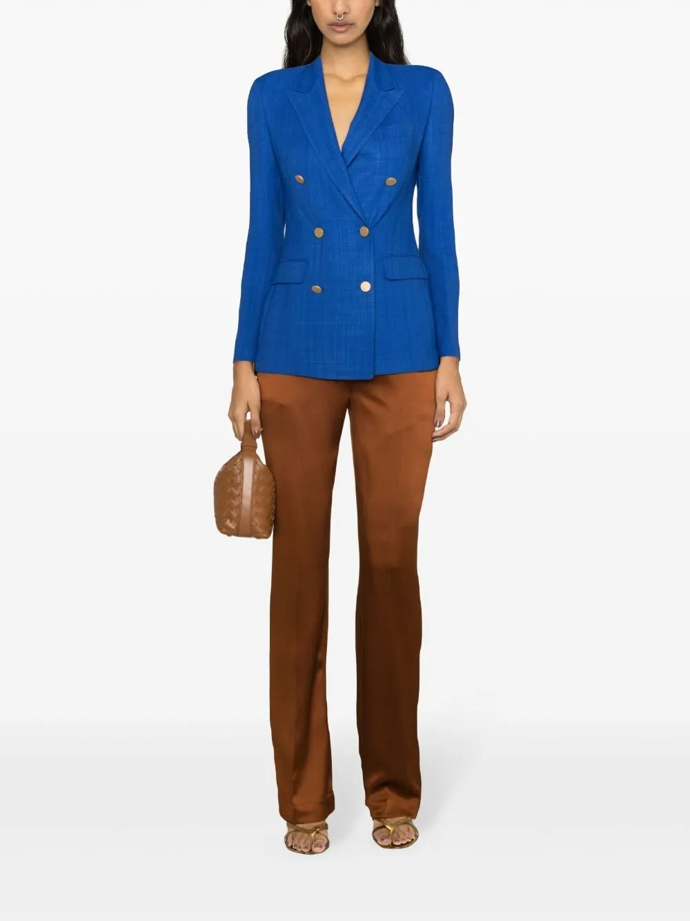 Blazer doppiopetto in blu - donna