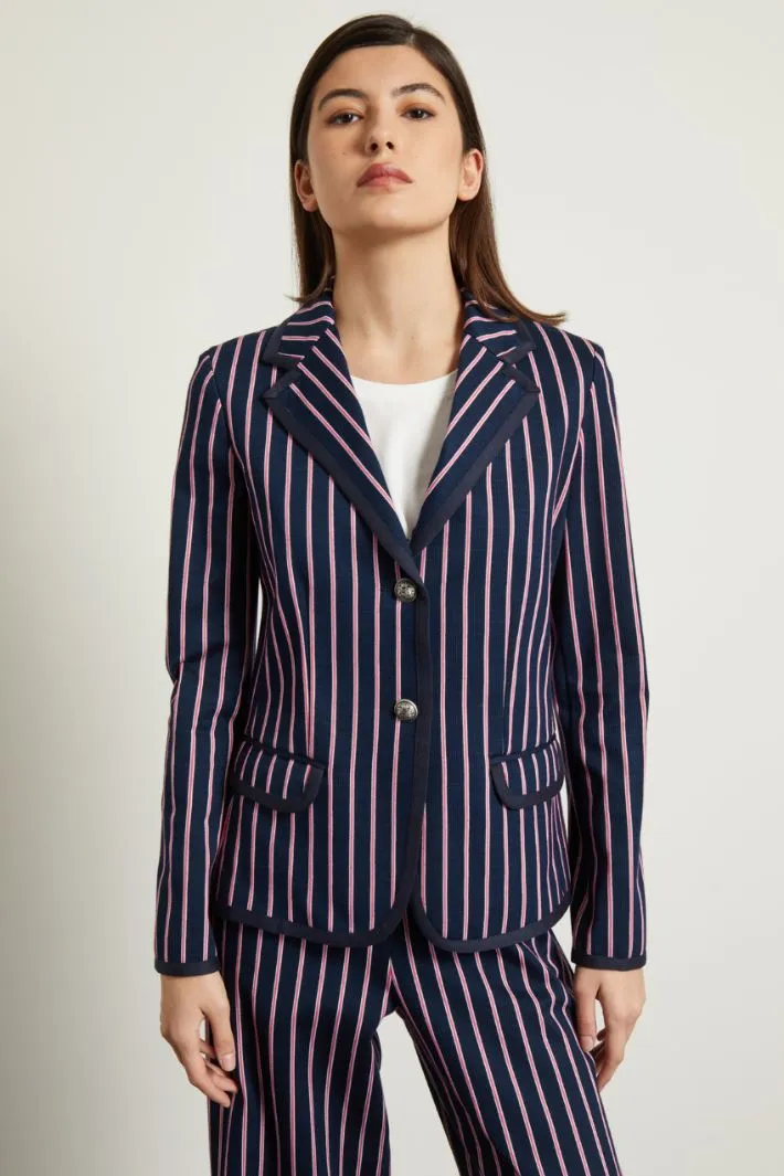 Blazer in jersey jacquard