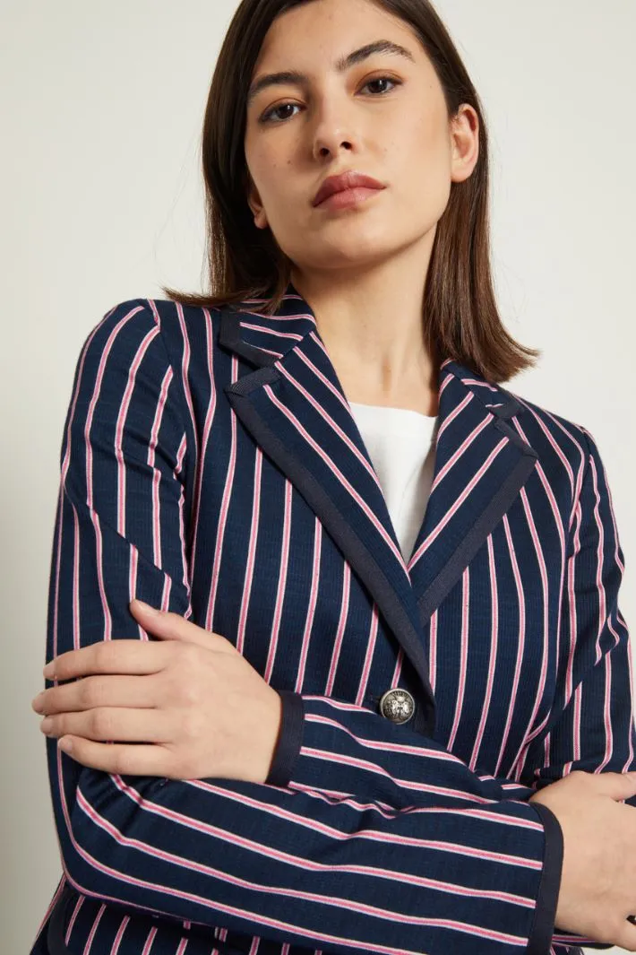 Blazer in jersey jacquard