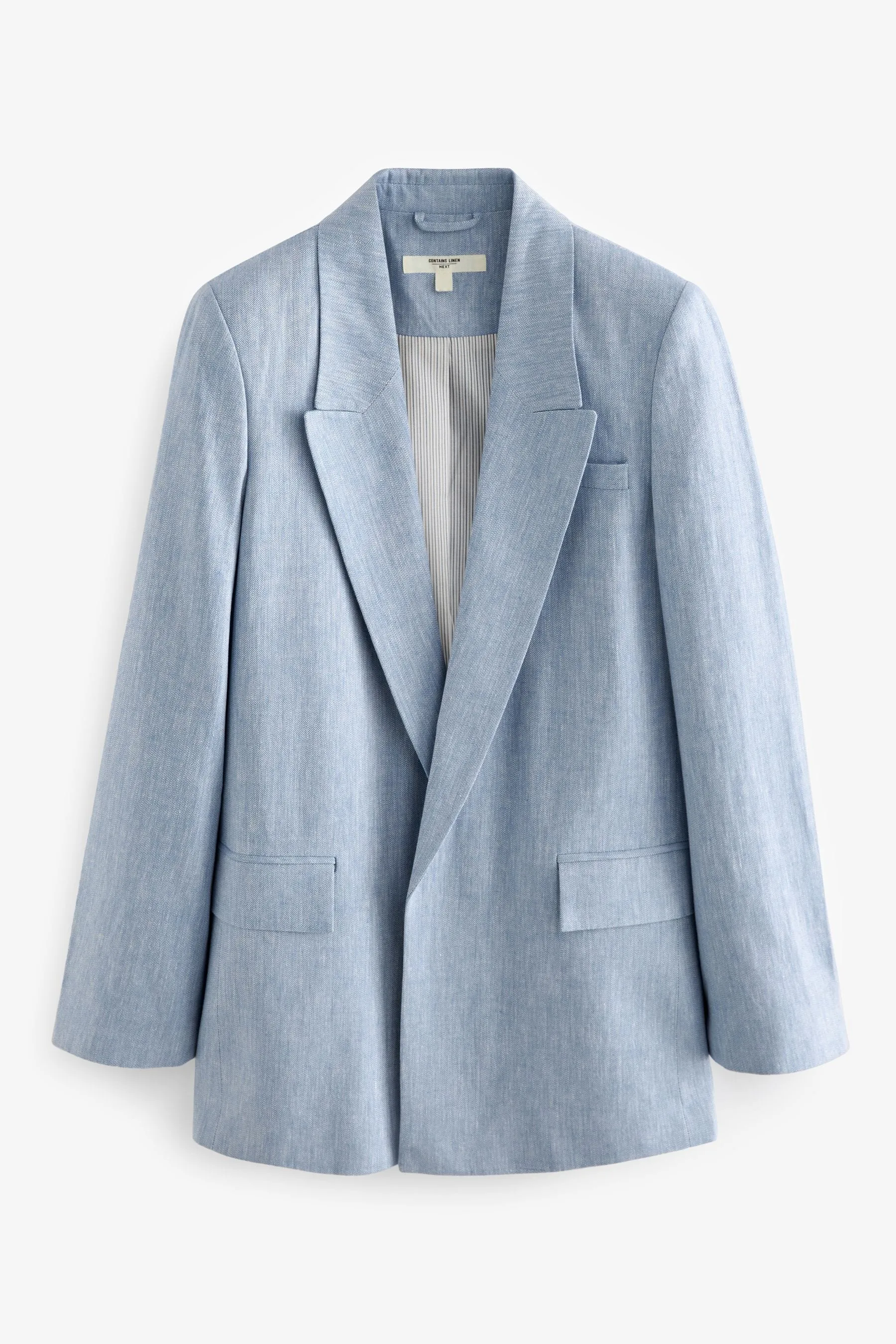 Blazer in lino testurizzato