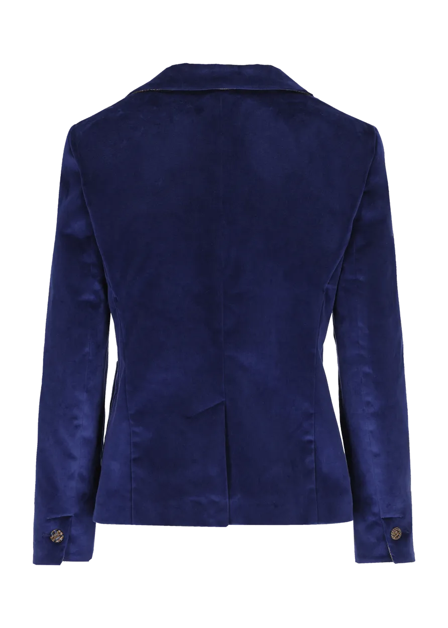 Blazer in velluto con colletto a revers modello Luramea    