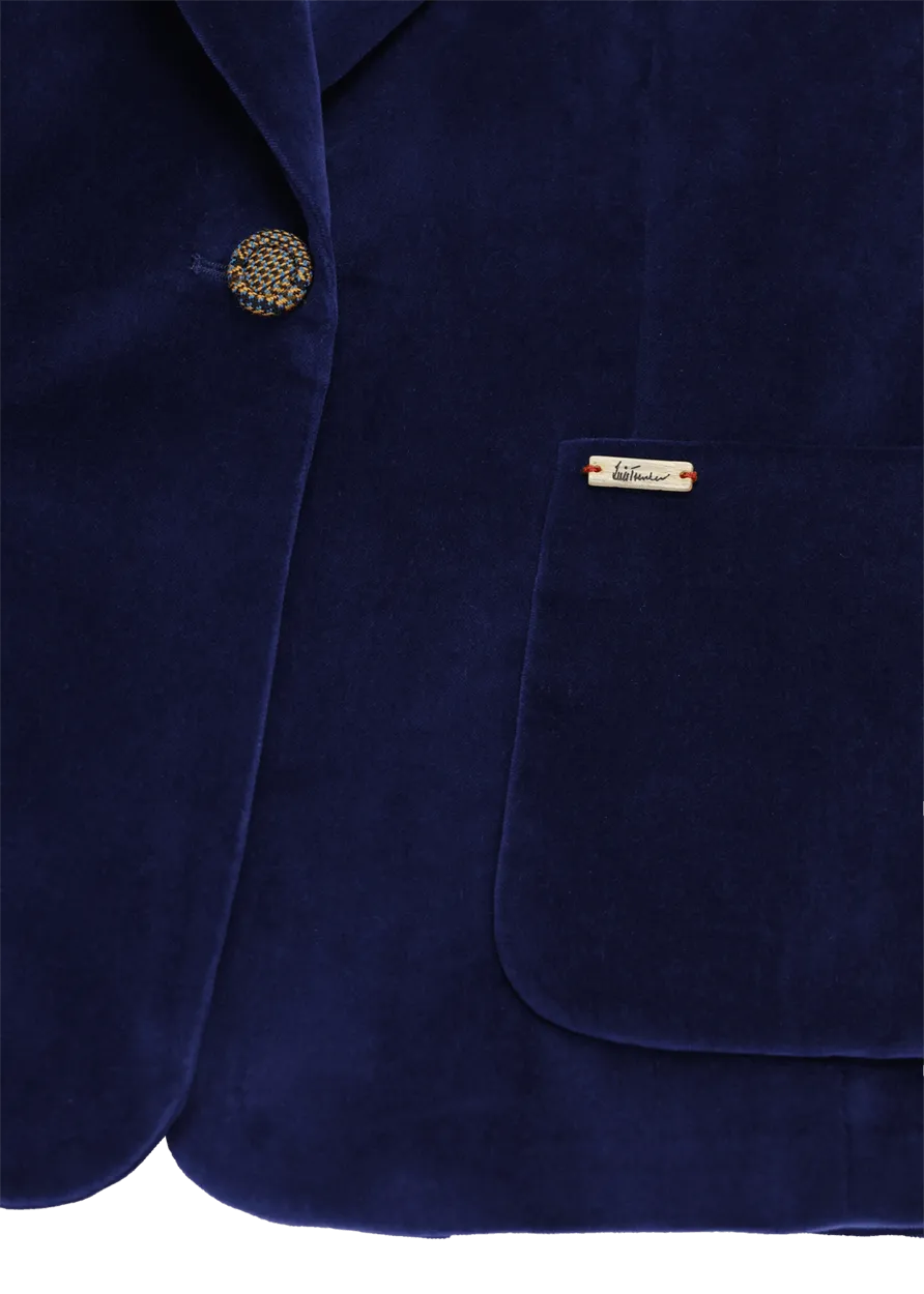 Blazer in velluto con colletto a revers modello Luramea    
