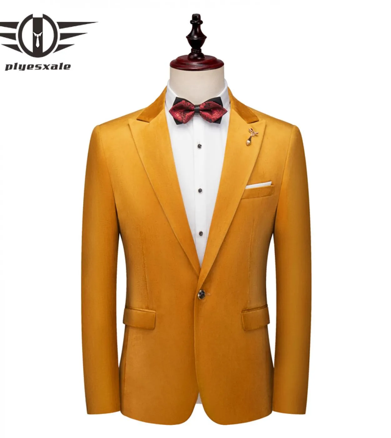 Blazer in velluto giallo verde blu nero per uomo Giacca da blazer da ballo slim fit da cerimonia nuziale M 5xl Blazer casual da