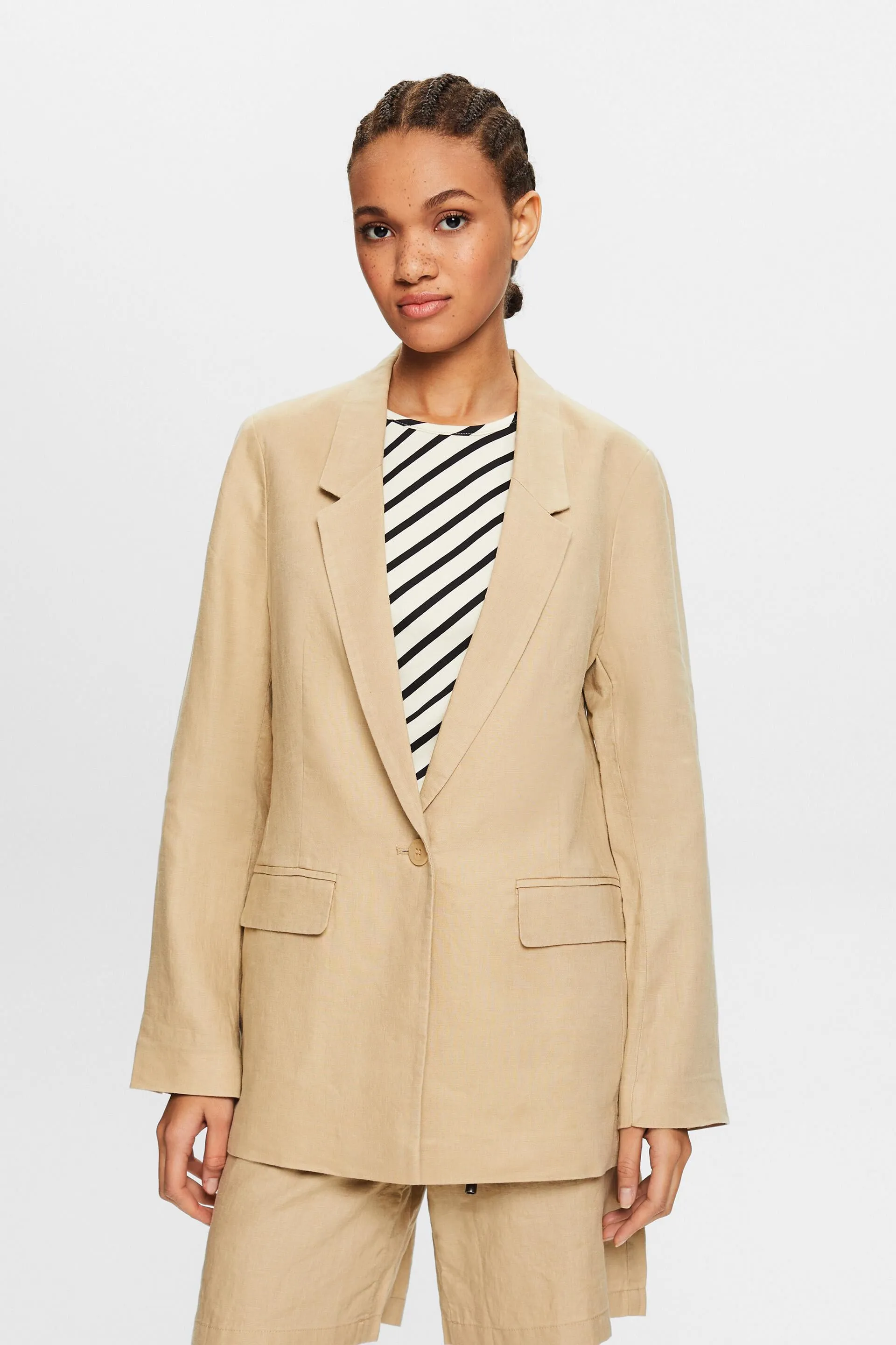 Blazer monopetto in lino