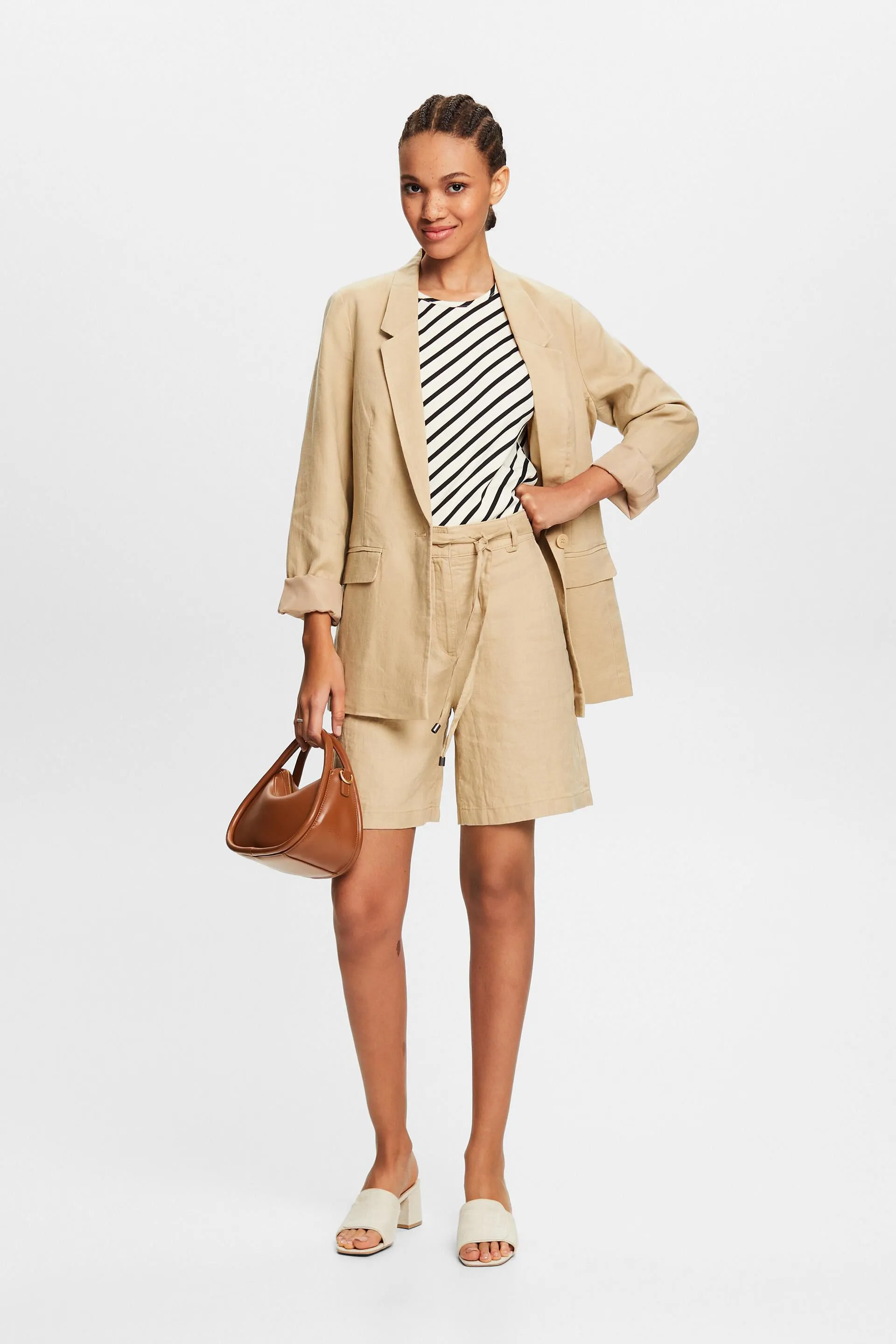 Blazer monopetto in lino