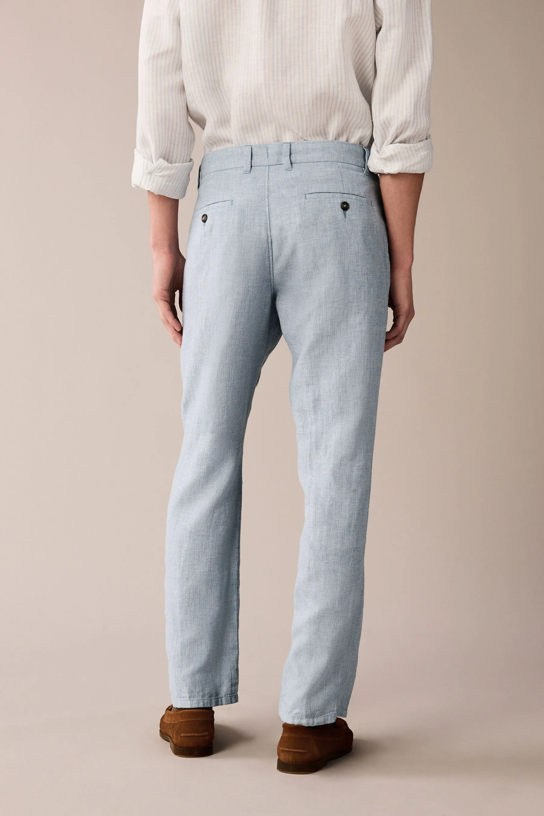 Blend Pantaloni in lino testurizzato