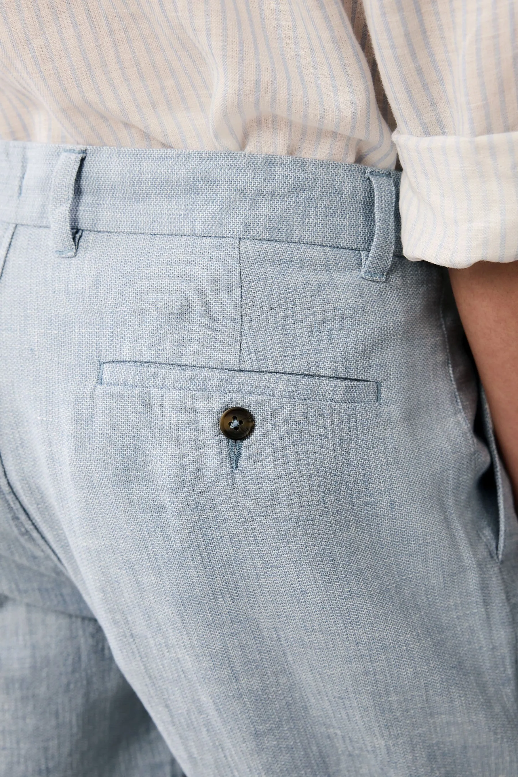 Blend Pantaloni in lino testurizzato