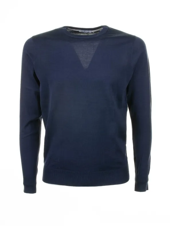 Blue crew neck sweater