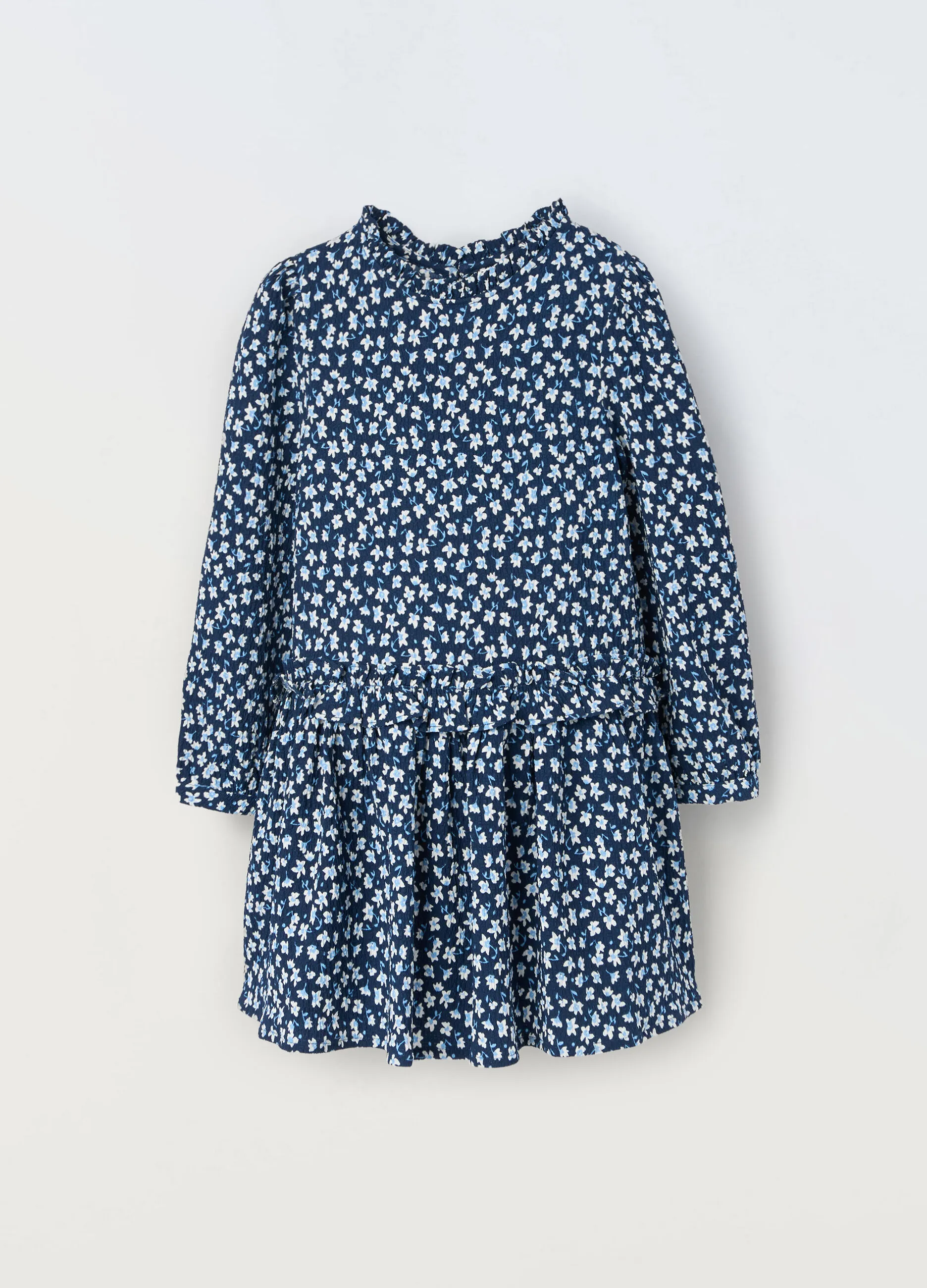 BLUKIDS  Vestito floreale con rouches bambina