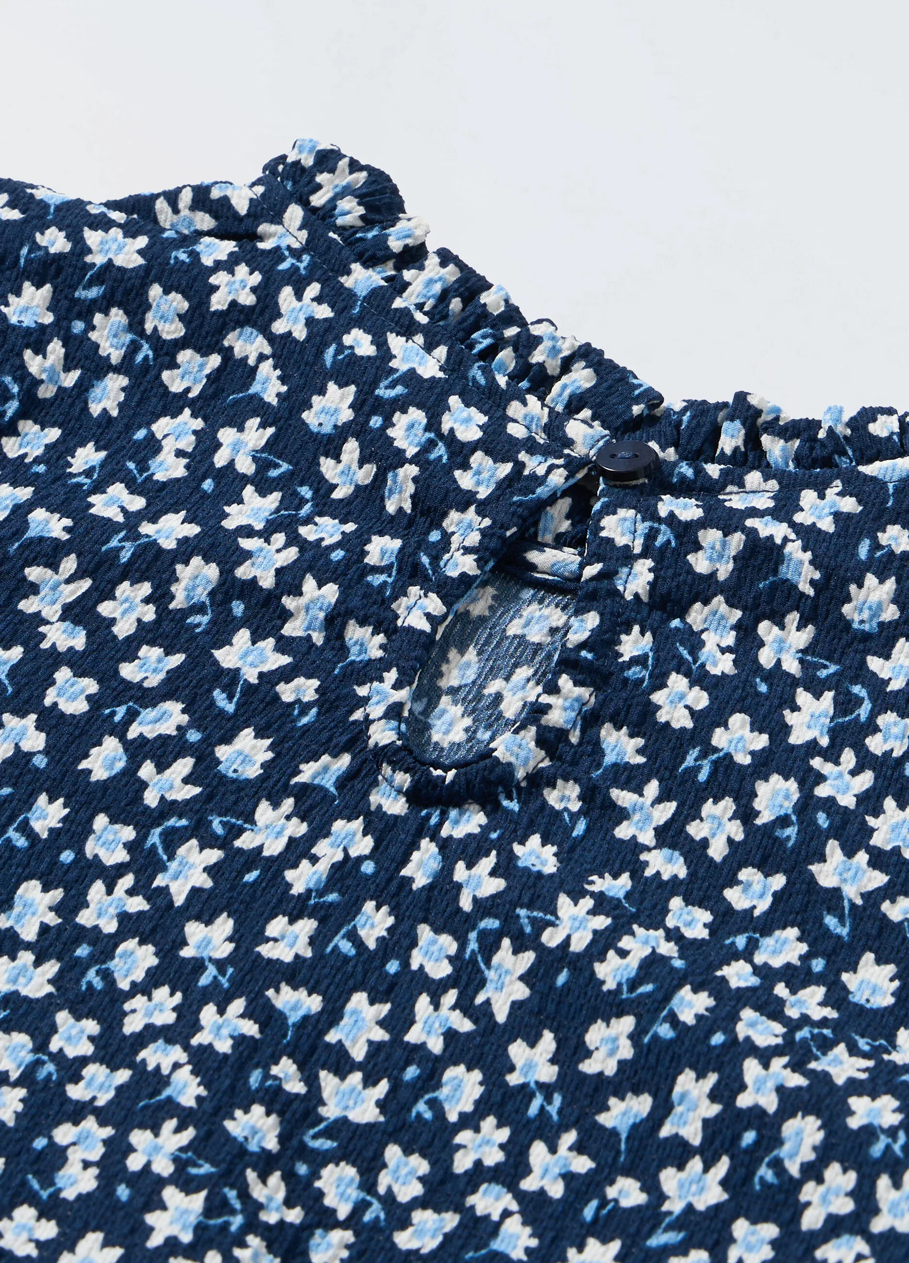 BLUKIDS  Vestito floreale con rouches bambina