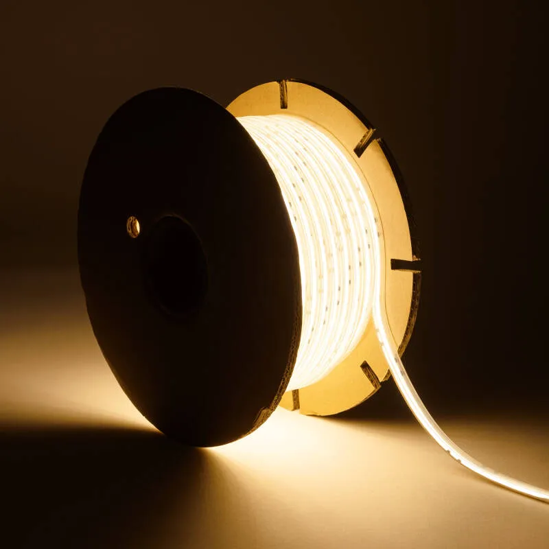 Bobina LED Regolabile 220V COB Senza Raddrizzatore Supernarrow Larghezza 6.5mm 480 LED/m IP65 Taglio ogni 10cm